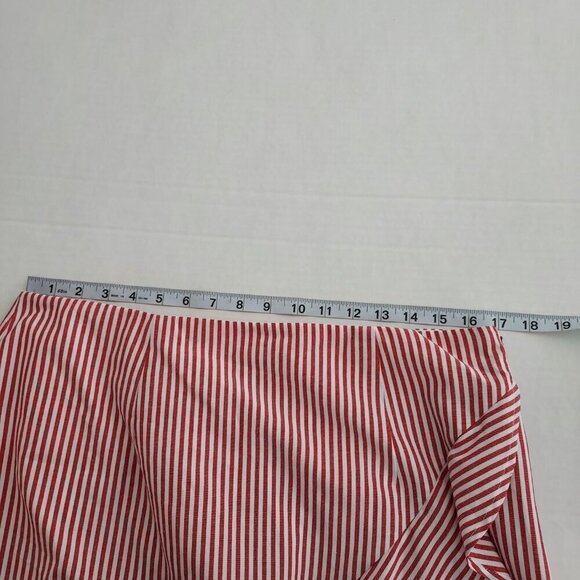 WAYF Naples Red Striped Ruffle Skirt Size XL NWT - Picture 9 of 10